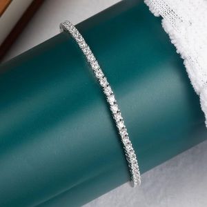 3mm cubic zirconia tennis bracelet 8”